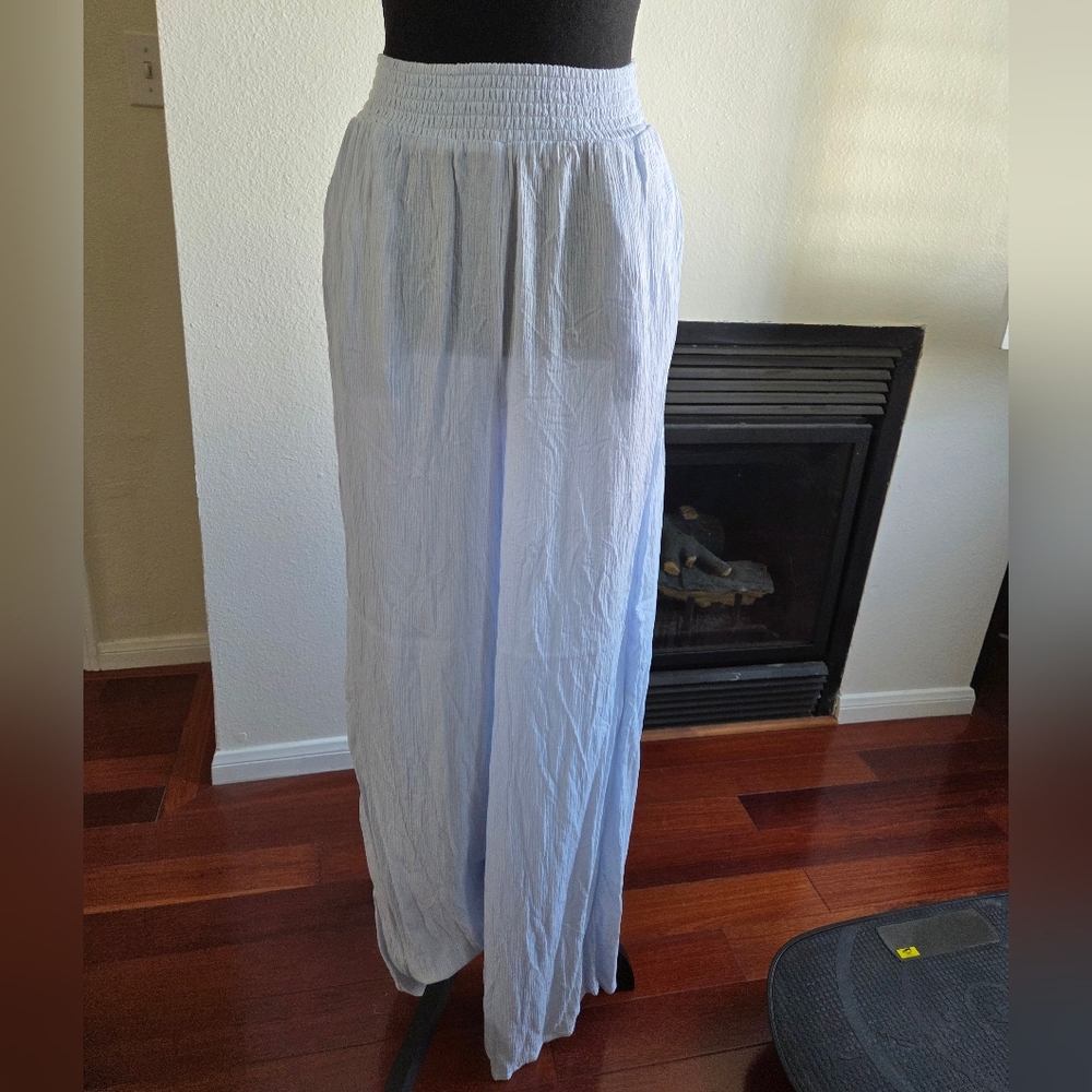 Fashion 21 Light Blue Wide Leg Pants